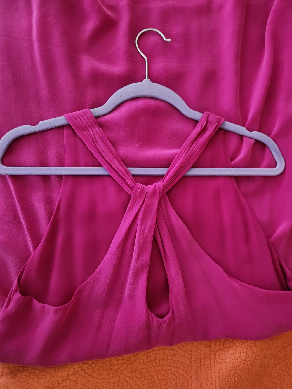 100% Silk Cynthia Rowell Europe Halter Neck Dress